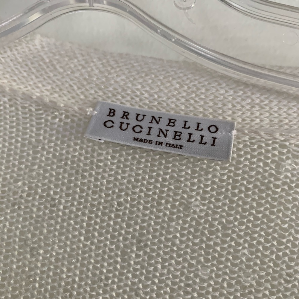 Brunello Cucinelli White knitted sweater